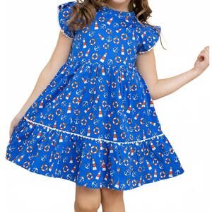 NEW TUKTUK DESIGNS ruffle dress in seaside